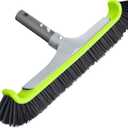 Sepetrel Upgraded Pool Brush Head for Cleaning Pool Walls,Heavy Duty Inground/Above Ground Aluminum Swimming Pool Scrub Brushes with Curved Ends & Premium Strong Bristle