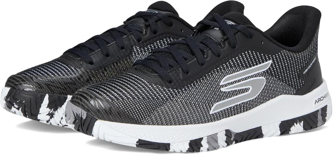 Skechers Womens Pickleball Viper Court Pro 2.0 Sneaker (Black/White) Size 10