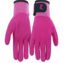 MUD Grip Women's Polyester Blend Shell and Water Resistant Sandy Nitrile Coated Palm Garden Gloves, Hook and Loop Closure, Abrasion Resistant, Excellent Grip, Purple, Medium/Large (MD31021M-WML)