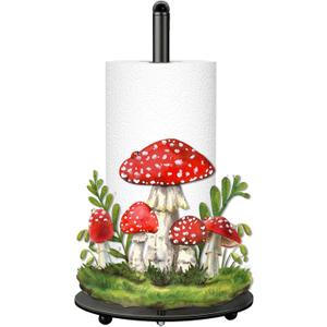 Mushroom Paper Towel Holder, Mushroom Decor for Countertop Cute Farmhouse Home Table, Housewarming Birthday Gifts for Farm