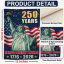 3 x 250th Anniversary America USA Garden Flag for Outside, Statue of Liberty Semiquincentennial 250 Years 1776-2026 Double-Sided Waterproof Yard Flag 12x18 Inch for 4th of July Memorial Day Decor