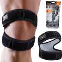 HUEGLO Patellar Tendon Support Strap Women Men Knee Brace for Knee Knee Pain Relief,Knee Stabilizer Support For Meniscus Tear,Tendonitis,Osgood Schlatter,Arthritis, Injury Recovery,Sports,12"-18"