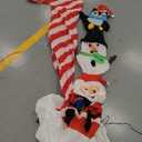 8 FT Christmas Inflatable Decorations Candy Cane with Santa Claus Snowman