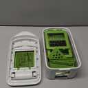 Mueller Pro-Series All-in-One, 12 Blade Mandoline Slicer for Kitchen, Food Chopper, Vegetable Slicer and Spiralizer, Cutter, Dicer, Grater, Kitchen Gadgets Sets with Container, White Sand/Pastel Green