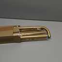 Gold Wrap Around Curtain Rods 66 to 120":Blackout Heavy Duty Adjustable Long Window Curtain Rod Room Darkening,Modern Industrial Curved French Return Metal Drapery Rods Easy Install,Brass Gold