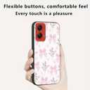 2 Pack Pink Bow Phone Case for Motorola Moto G Stylus Only for 5G 2024 6.7",Cute Kawaii Ribbon Bowknot Floral Flower Pattern Cases Aesthetic Design,TPU Bumper Protective Cover for Girls Women