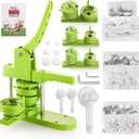 3 in 1 Button Maker Machine Multiple Sizes 1+1.25+2.25 inch DIY Pin Badge Press Kit with Circle Cutter &300pcs Button Parts, Perfect Craft Gift for Kids Adults Birthday Christmas