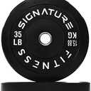 Fitvids 2-Inch Olympic Rubber Weight Plates Sets, Bumper Plates Set for Strength Training,  45 LB
