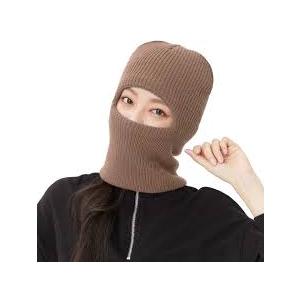 Men Women Ski Mask Winter Balaclava Knitted Face Mask Winter Neck Warmer Skiing Snowboarding Motorcycle SNH2T135 Brown