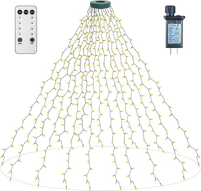 Aneeway 400 LED Christmas Tree Lights, 6.6FT x 16 String, Warm White, Indoor/Outdoor, LED, Remote Control, Memory & Timing Function
