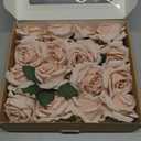 Ling's Moment Dusty Rose Artificial Flowers 16pcs Faux Silk Roses with Stems Real Look, 3.5" Fake Vendela Roses Bulk for DIY Wedding Bouquets Centerpieces Party Baby Shower Home Decoration