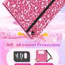 Case for iPad 11th Generation (A16) 11-inch 2025, for 10th Generation 10.9'' 2022, PU Leather iPad 11/10 th Gen Cover with Multi-Angle Viewing, Pencil Holder, Pocket, Composition Book-Pink