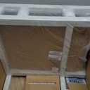 DUMOS Saddle Bar Stools Set of 4, 24 Inch Counter Height Stools with Curved PU Leather Surface, 3.7" Thick Upholstery Bar Height Stools with Footrest for Kitchen Island, Dining, Cafe, Gray