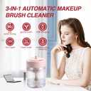 Electric Makeup Brush Cleaner Dryer Machine with cleaner solution UV-C Light, USB Charging Automatic Cosmetics Brushes Cleaning Drying Machine for Almost All Size Make up Brushes