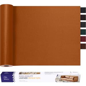 Besezx Self Adhesive Leather Repair Patch, 30 in x 16 in Large Leather Patches for Furniture, Leather Repair kit for Couch, Car Seat, Motorcycle seat, Loveseat (Light Brown)