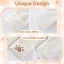 Fairy Baby Newborn Baby Bear Outfit With Fold-Over Mittens Footies Thin Fleece Romper Hooded Jumpsuit Winter Coat Girls Boys (White, 0-3 Months)