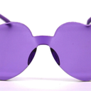 40 pairs Plastic Rimless Heart Shaped Sunglasses, Purple