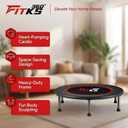 40'' Foldable Fitness Trampoline Indoor & Outdoor Rebounder with Safety Pad, Includes Interactive Fitness Game for Body & Mind, Supports Up to 400lbs