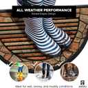 Extra Durable, Superior Absorption, Front Door Mat for Outdoor & Indoor - Welcome Mat for Entryway, Entrance, Patio, Porch - Waterproof, Non-Slip Backing, Coarse Fibers (Semicircle Mosaico,18x30)