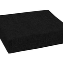 24 in. x 24 in. x 4 in.  Outdoor Chair Cushion, Black