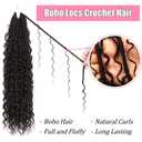 Soft Boho Locs Crochet Hair for Black Women-18 Inch 8 Packs Goddess Faux Locs Crochet Human Hair Feeling Pre Looped with Curly Ends (1B, 18 Inch(Pack of 8))