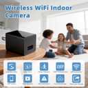 1080P HD WiFi Wireless Camera Charge for Home with App Control & Motion Detection,Indoor Security Camera with USB Phone Charge, Night Vision & Loop Recording for Office,Garage,Shop,Pet