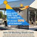 90% 10x30 FT Sun Shade Cloth with D-Rings, Sun Shades Outdoor Patio, Gray
