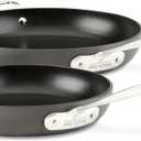 All-Clad E7859064 HA1 Hard Anodized Nonstick Fry Pan Cookware Set, 10 Inch and 12 Inch Fry Pan, 2 Piece, Black (Gray)