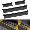 Door Sill Guards Kit for 2018-2025 Jeep Wrangler JL/2020-2025 Gladiator JT Door Sill Protector Accessories, Door Entry Guard for Wrangler JLU&Gladiator JT 4 Door (4 Pcs Set-Black)