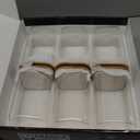 CZZGSM 6 Pack Square Kitchen Storage Jars with Airtight Bamboo Lids and 132 Pantry Labels - 35oz Glass Canisters With Wood Lids - Food Storage Containers for Coffee, Cookie, Tea, Spice