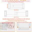 Yieach 4 Pack Clear Acrylic Drawer Divider 6 Inch High,Expandable from 14-20'',Adjustable Dresser Drawer Dividers for Baby Clothing,Underwear and Sock,Separators,Deep Drawer Separators for Kitchen