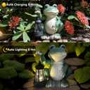 YODY Solar Garden Statues Outdoor Decor Frog with Lantern