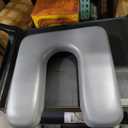 Bedside Commode with Wheels, Shower Wheelchair with 300 LBS Weight Capacity, Portable Toilet with Bucket for Elderly and Disabled