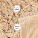 Tuddrom Decorative Extra Soft Faux Fur Blanket Queen Size 80" x 90",Solid Reversible Fuzzy Fluffy Cozy Plush Fleece Comfy Microfiber Fur Blanket for Couch Sofa Bed,Apricot