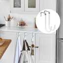 2 x FYY Over The Door Hooks, 4 Pack Hangers Hooks with Rubber Prevent Scratches Heavy Duty Organizer for Living Room, Bathroom, Bedroom, Kitchen Hanging Clothes, Towels, Hats, Coats, Bags White (Short)