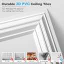Art3d Drop Ceiling Tiles 48x24, Decorative PVC Ceiling Panels, Waterproof Rustproof and Durable 12-Pack, Glue Down, Rectangular Black, 12pcs 24x48 In.