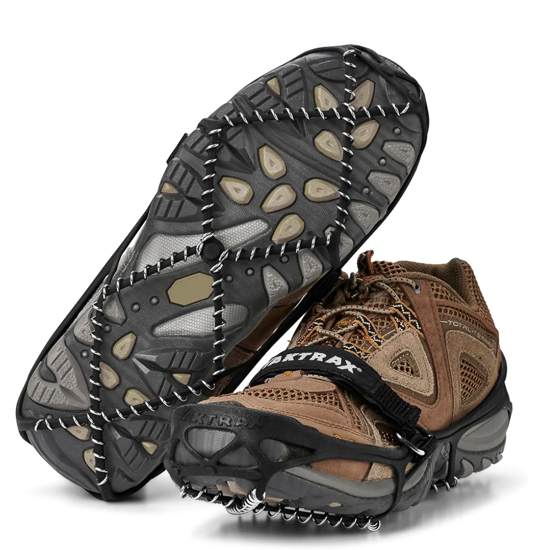 Yaktrax Pro Traction Cleats - 360-Degree Grip on Snow, Ice, & Multi-Terrain Surfaces - Elastic Outer Band w/Easy-On/Off Heel Tab & 1.4mm Stainless Steel Coils - Abrasion Resistant - Unisex S