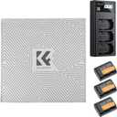K&F Concept NP-FZ100 Battery and Three Slot Charger & Lens Camera Protective Wrap