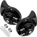 2 PCS Loud Car Horn, 12V Waterproof Snail Electric Horn, 300DB High Tone Horns Replaces for Cars, SUVs, Trucks, Motorcycles, Electric Cars, Universal Car Accessories (Black)