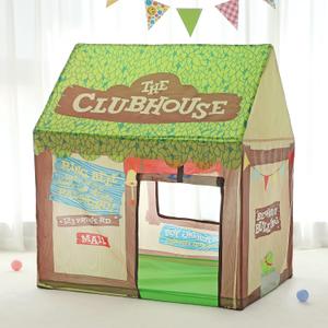 LimitlessFunN Clubhouse Kids Play Tent | Includes Star Lights & Carrying Case |, Children Indoor Large Playhouse for Boys, Toddlers, 28" D x 39" W x 43" H