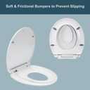 Round Slow Close Toilet Seat with Toddler Seat Built In, Potty Training Seat, Easy to Install and Remove, Never Loosen, White