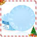 LIYH 20 Pcs 10 Inch Light Blue Plastic Plates Reusable - Unbreakable Scalloped Dinner Plates for Baby Shower Party Outdoor Picnics Dishwasher Safe BPA Free