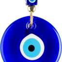 BCS X-Large Evil Eye Wall Decor 5.2'' Blue Glass Turkish Greek Nazar Amulet Good Luck & Protection Charm - Handmade Hanging Ornament for Home,Office, Garden, Door - Ojo Turco