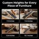 Dog Ramp for Bed & Couch, Foldable 4 Adjustable Dog Stairs for Small & Medium Dogs, Non-Slip Carpet Surface, Solid Pine Wood Dog Ramp for High Bed Sofa, Portable Dog Steps for Bed 32.7"L x 2.4"W x 15.7"H