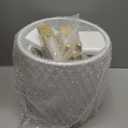 ARNIS Plants Pots with Stand, Set of 2 Indoor Planter Pots, Unique Mid Century Decorative Metal Flower Pots with Drainage,8.25 & 10.5 Inch, Grey and White