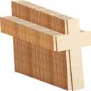 Treela 100 Pack Blank Wooden Cross Unfinished Cross Shaped Wooden Cutouts for DIY Project Tags Sunday Church Home Decoration Ornaments, 11 x 7 cm/ 4.3 x 2.8 Inches