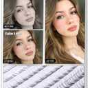 ALICE Short Lash Clusters Kit 8mm-10mm-12mm Natural Clear Band Cluster Eyelash Extension Kit Wispy Eyelash Clusters Kit with Bottom Lashes Bond and Seal DIY at Home