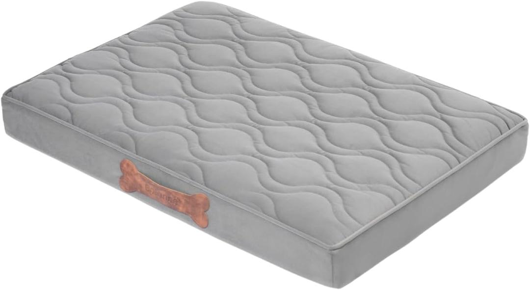BALANCE Dog Crate Bed, Water-Resistant Orthopedic Dog Beds with Nonskid Bottom, Washable Kennel Bed Dog Mattress (30.0"L x 21.0"W x 3.0"Th, Timeless Grey)