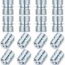 16 Pcs Coarse Thread Connectors 3/4 Inch Wire Shelving Pole 16 Teeth Wire Shelf Fittings Metal Shelf Unit Replacement Accessories for Wire Rack Poles Metal Shelving Parts