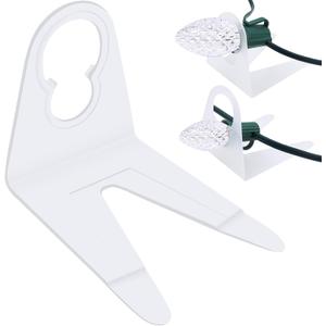 Christmas Light Clips 200-Pack, Sit-to-Stand Gutter Shingle Tabs Christmas Light Hooks, Work with C7, C9 for Holiday String Light Outdoor, Roof, Rooftop, Roofline, Pack of 200